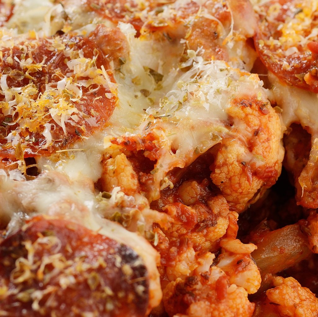 Cauliflower Pizza Casserole Thriving on Real Food
